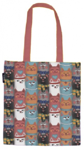 Сумка-шоппер Joy Textile (ткань под лен), 35*37*7 см, «Колоритные котики» Сумка-шоппер Joy Textile (ткань под лен), 35*37*7 см, «Колоритные котики»