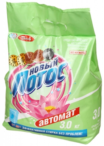 Порошок стиральный «Новый Лотос», 3 кг, «Автомат», для автоматической и ручной стирки Порошок стиральный «Новый Лотос», 3 кг, «Автомат», для автоматической и ручной стирки