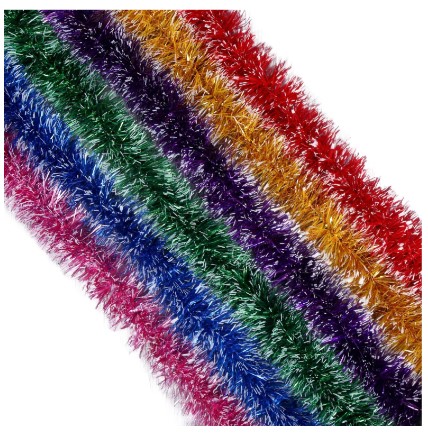 Мишура новогодняя «Иней», d=50 мм, 2 м, ассорти