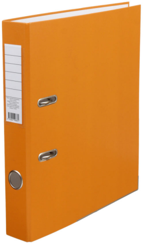 Папка-регистратор «Эко» с односторонним ПВХ-покрытием корешок 50 мм, оранжевый