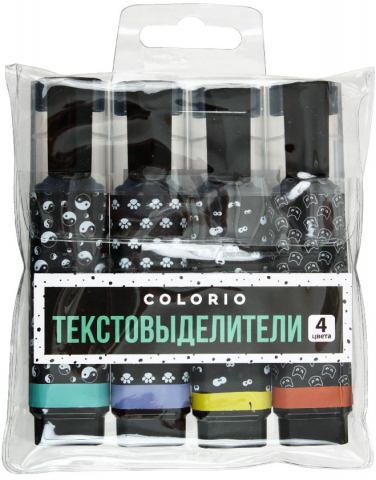 Набор маркеров-текстовыделителей Colorio, 4 цвета Набор маркеров-текстовыделителей Colorio, 4 цвета