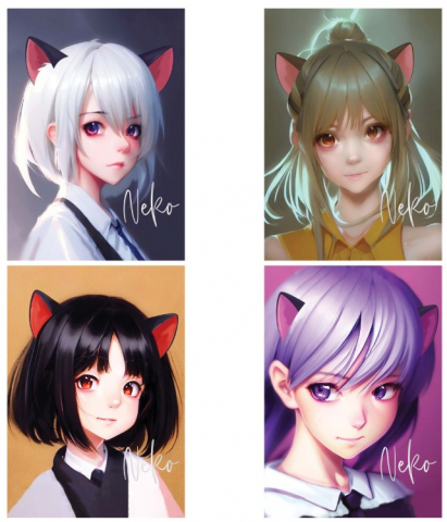 Тетрадь школьная А5, 40 л. на скобе Meshu Neko, 150*210 мм, клетка, ассорти