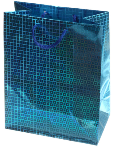 Пакет подарочный голографический ArtSpace, 18*23*10 см, голубой