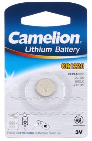 Батарейка литиевая дисковая Camelion Lithium , CR1220, 3V Батарейка литиевая дисковая Camelion Lithium , CR1220, 3V