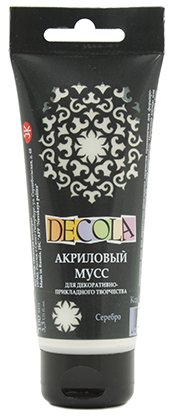 Мусс акриловый Decola, 100 мл, серебро