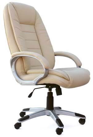 Кресло офисное Dakar для руководителей, обивка - светло-бежевая искусственная кожа, ECO-07
