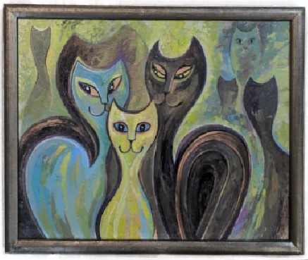 Картина «Лунная семья» (Губаревич И.В.), 40*50 см, оргалит, акрил Картина «Лунная семья» (Губаревич И.В.), 40*50 см, оргалит, акрил