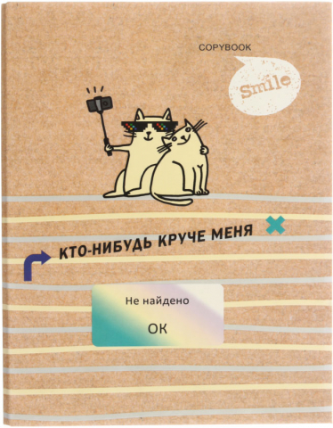 Тетрадь общая А5, 200 л. на кольцах BG «Круче меня - нет!», 165*215 мм, клетка