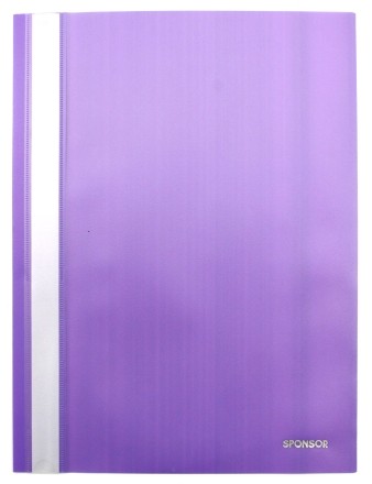 Папка-скоросшиватель пластиковая А4 Sponsor, толщина пластика 0,16 мм, фиолетовая