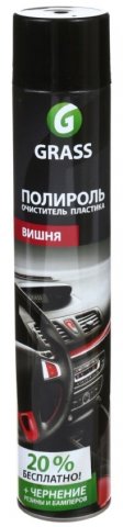 Полироль-очиститель пластика Grass Dashboard cleaner, 750 мл, аэрозоль, «Вишня»