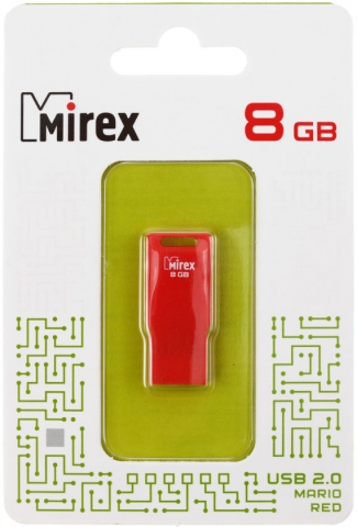 Флеш-накопитель Mirex Mario (Color Blade), 8Gb, корпус красный