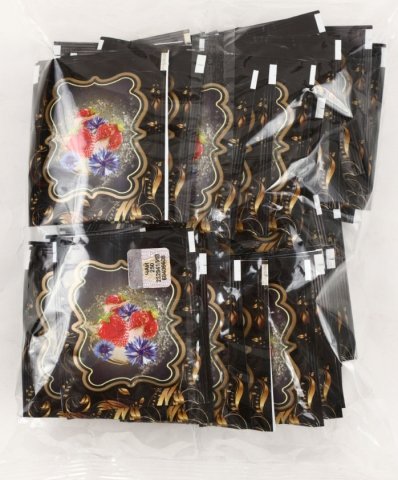Чай Cristal Tea, 100 г, 50 пакетиков, «Брызги шампанского», чай черный+чай зеленый с ягодами, лепестками цветов и ароматом земляники