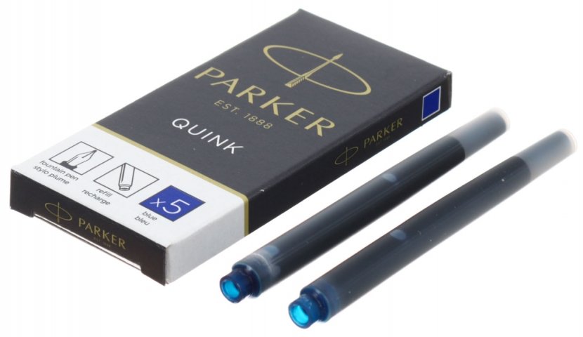 Чернила в капсулах Parker синие Quink Чернила в капсулах Parker синие Quink