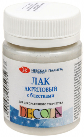 Лак акриловый с блестками Decola, 50 мл Лак акриловый с блестками Decola, 50 мл