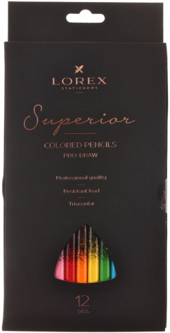 Карандаши цветные Lorex Pro-Draw Superior, 12 цветов, длина 175 мм Карандаши цветные Lorex Pro-Draw Superior, 12 цветов, длина 175 мм