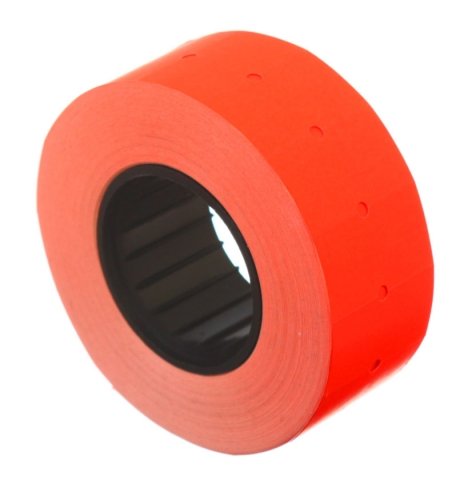 Этикет-лента однострочная 21×12 мм, прямоугольная, красная