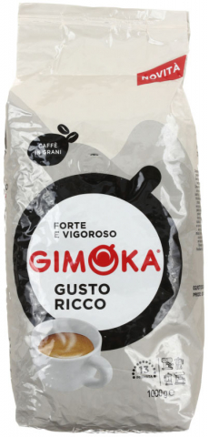 Кофе натуральный в зернах Gimoka Gusto Ricco, 1000 г, среднеобжаренный Кофе натуральный в зернах Gimoka Gusto Ricco, 1000 г, среднеобжаренный
