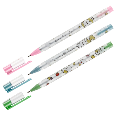 Ручка шариковая Meshu Cute Kittens, корпус ассорти, стержень синий