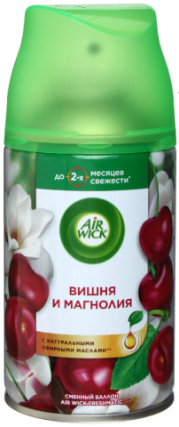 Сменный баллон к освежителю воздуха Air Wick 250 мл, «Магнолия и вишня» Сменный баллон к освежителю воздуха Air Wick 250 мл, «Магнолия и вишня»