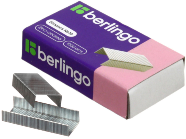 Скобы для степлеров Berlingo №10, 1000 шт.