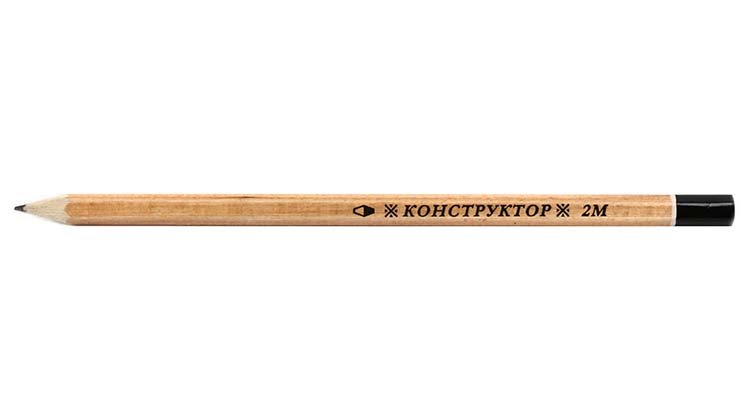 Карандаш чернографитный «Конструктор» твердость грифеля 2М, непрокрашенный, с декоративным наконечником Карандаш чернографитный «Конструктор» твердость грифеля 2М, непрокрашенный, с декоративным наконечником