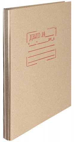 Папка картонная на шнуровке «Дело» , А4, немелованная, плотность 428 г/м2, серая