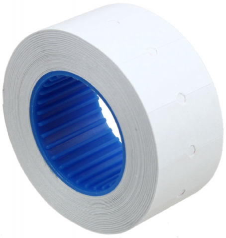 Этикет-лента однострочная Brauberg 21×12 мм, 600 шт., прямоугольная, белая