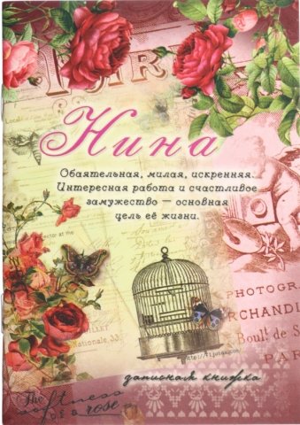 Книжка записная «Проф-пресс», 100*140 мм, 32 л., линия, «Нина»