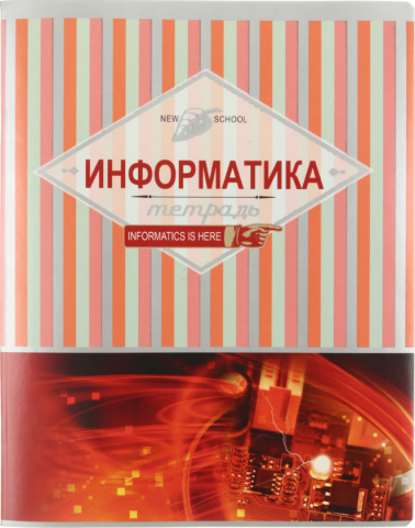 Тетрадь предметная А5, 48 л. на скобе «Полоски», 160*200 мм, клетка, «Информатика»