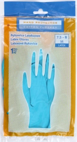 Перчатки латексные Hand Protector, размер M, голубые