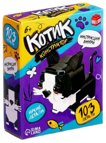 Игра-конструктор Unicon, «Котик», 103 детали Игра-конструктор Unicon, «Котик», 103 детали