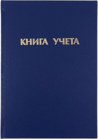 Книга учета inФормат, 210*297 мм, 192 л., клетка, синяя