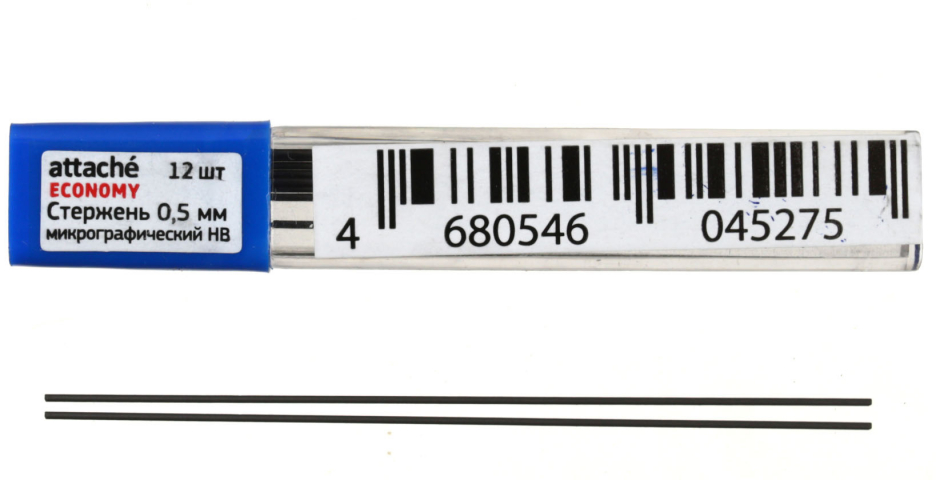 Грифели для автоматических карандашей Attache Economy толщина грифеля 0,5 мм, твердость ТМ, 12 шт.