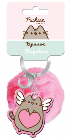 Брелок сувенирный Pusheen, размер брелока 4 см, размер помпона 6 см Брелок сувенирный Pusheen, размер брелока 4 см, размер помпона 6 см