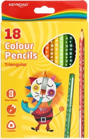 Карандаши цветные Color Pencil, 18 цветов, длина 175 мм 