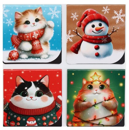 Набор магнитных закладок для книг Sima-Land, 4 шт., «Котики»