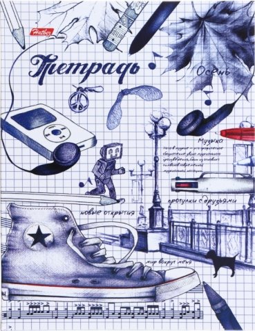 Тетрадь общая А5, 240 л. на кольцах «Рисунки чернилами» , 165*225 мм, клетка 