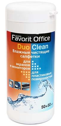 Салфетки чистящие для экранов и пластиковых поверхностей Favorit Office, 100 шт.