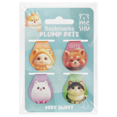 Закладки магнитные для книг Meshu 4 шт., Plum Pets Закладки магнитные для книг Meshu 4 шт., Plum Pets