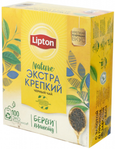 Чай Lipton , 220 г, 100 пакетиков, «Экстра крепкий», черный чай Чай Lipton , 220 г, 100 пакетиков, «Экстра крепкий», черный чай