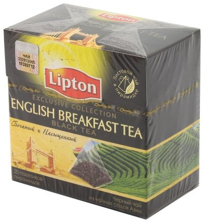 Чай Lipton ароматизированный пакетированный, 40 г, 20 пирамидок, English Breakfast Tea, черный чай Чай Lipton ароматизированный пакетированный, 40 г, 20 пирамидок, English Breakfast Tea, черный чай