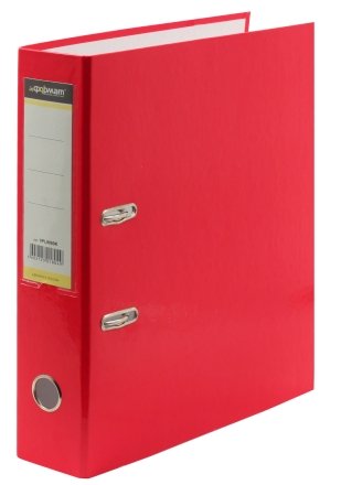 Папка-регистратор inФормат с односторонним ламинированным покрытием, корешок 70 мм, красный
