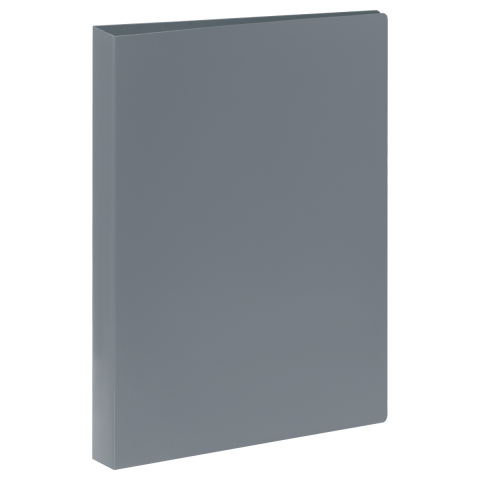 Папка пластиковая на 2-х кольцах «Стамм» толщина пластика 0,5 мм, серая