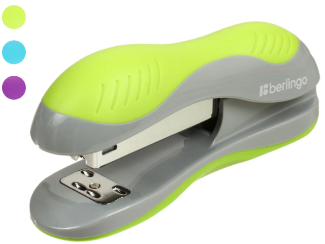 Степлер Berlingo скобы №24/6-26/6, 25 л., 130 мм, ассорти