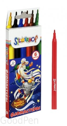 Фломастеры «В гостях у сказки» , 6 цветов, толщина линии 2 мм, вентилируемый колпачок