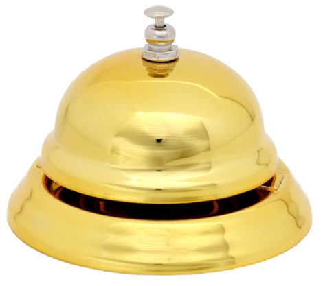 Звонок настольный Sima-Land 6×8 см, золотистый