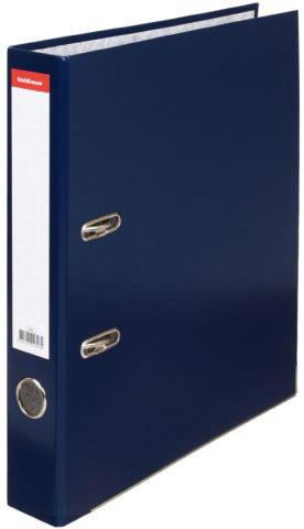 Папка-регистратор ErichKrause Standart с односторонним бумвиниловым покрытием, корешок 50 мм, синий