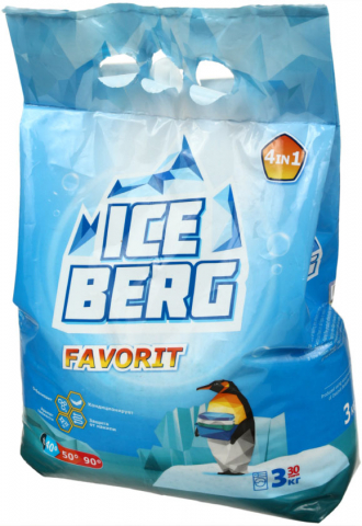 Порошок стиральный Iceberg, 3 кг, Favorit