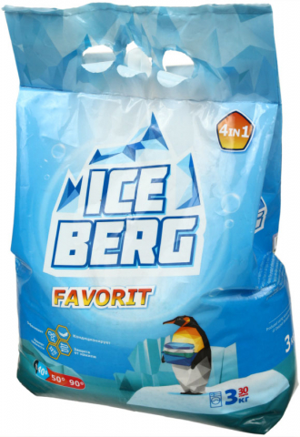Порошок стиральный Iceberg, 3 кг, Favorit Порошок стиральный Iceberg, 3 кг, Favorit