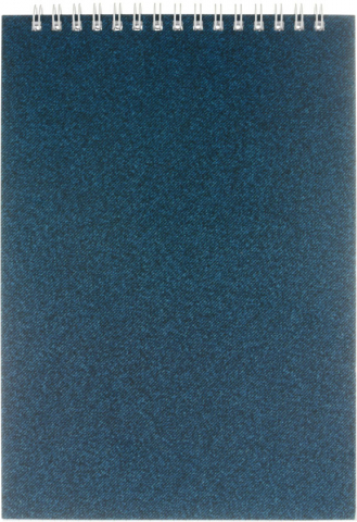 Блокнот на гребне А5, 148*210 мм, 40 л., клетка, синий